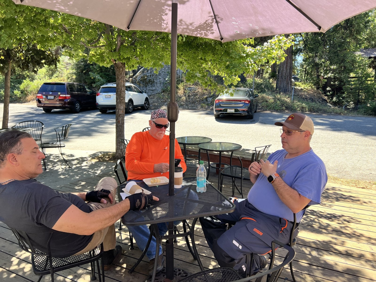 A quick rest break at Shaver Lake.