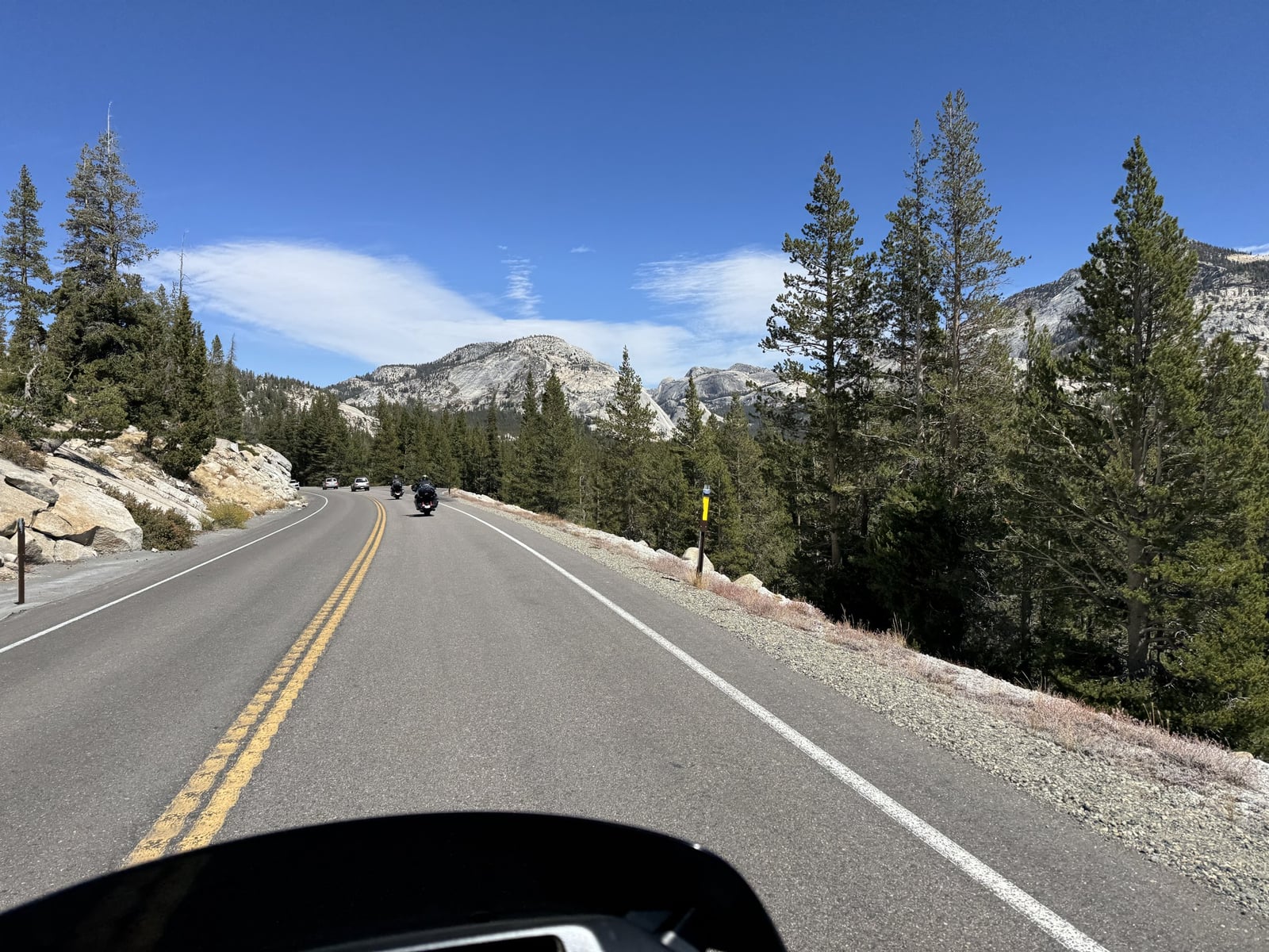 Riding toward Tioga Pass.